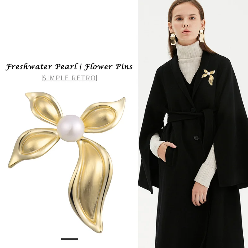 Hongye Gold Spike Brooches Brand Leaf Shape Freshwater Pearl 7-8mm Natural White Pearl Pins for Women Gift Box Free Wholesale
Hongye Gold Spike Brooches Brand Leaf Shape Freshwater Pearl 7-8mm Natural White Pearl Pins for Women Gift Box Free Wholesale
