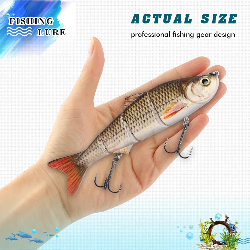 Fishing Lure 15.2cm 35g 3D Eyes 6-Segment Lifelike Fishing Hard Lure Crankbait With 2 Hook Fishing Baits Pesca Cebo (5)