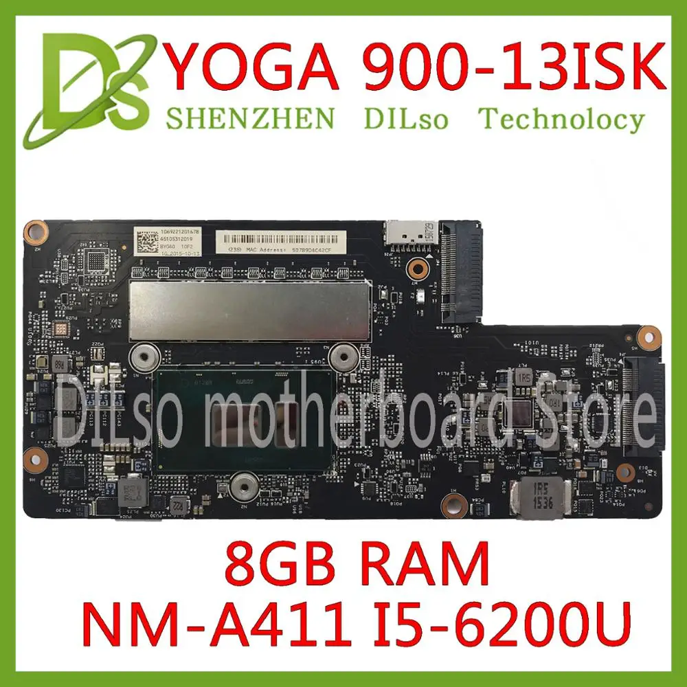 KEFU 900-13isk материнская плата для ноутбука Lenovo yoga900-13ISK I5-6200U 8 Гб NM-A411 ноутбук 100% тест |