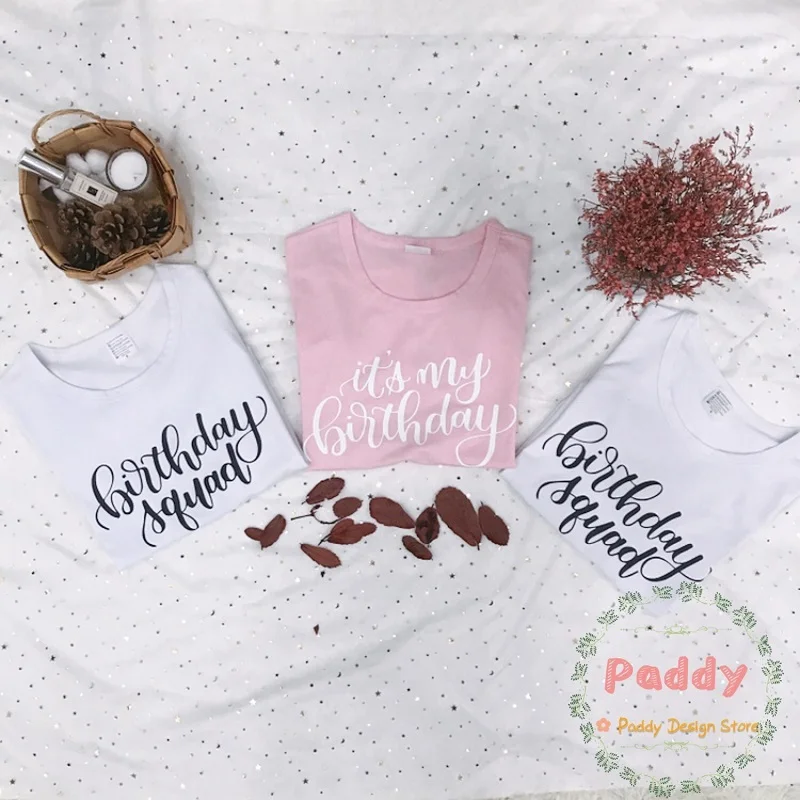 OKOUFEN It's My Birthday Squad B-Day party tshirt team fashion unisex womens mens tumblr shirt cotton letter printed tops tees
OKOUFEN It's My Birthday Squad B-Day party tshirt team fashion unisex womens mens tumblr shirt cotton letter printed tops tees