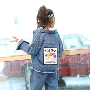 2019 Autumn new girls denim jacket back letter print casual jean coat blue jacket for girls modis kids clothes outerwear Y1777
2019 Autumn new girls denim jacket back letter print casual jean coat blue jacket for girls modis kids clothes outerwear Y1777