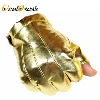 2019 New Mens Fingerless Leather Gloves Dancing Party Show Glove for Men Autumn Mittens Black Gold Silver Luvas
2019 New Mens Fingerless Leather Gloves Dancing Party Show Glove for Men Autumn Mittens Black Gold Silver Luvas