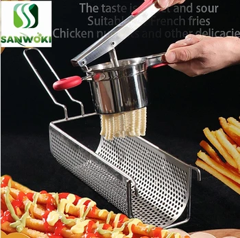 

20cm 30cm Super Long Fries Chips Maker Dispenser Long Potato Forming Machine Fries Presser Machine Long potato machine