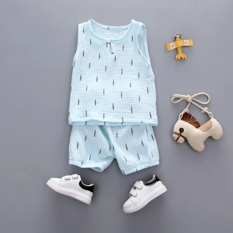 Baby Boys Clothes 2018 Summer Style Beach Star Tree Print Casual Sport Suit 2Pcs Sets T Shirt + Shorts Baby Girls Clothes Set 11