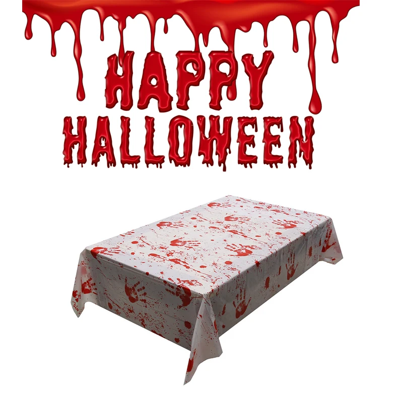 Halloween Bloodstaining Tablecloths Bloody Handprint Apron for Haunted House Home Party Decorations
Halloween Bloodstaining Tablecloths Bloody Handprint Apron for Haunted House Home Party Decorations