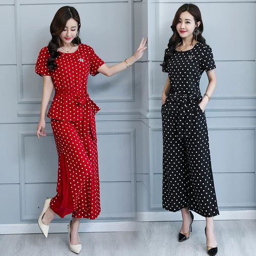 Spring Polka Dot 2 Piece Set Women Casual Summer Costume Tracksuit Conjunto Feminino Wide Leg Trousers Suit Set Pantalon Femme
Spring Polka Dot 2 Piece Set Women Casual Summer Costume Tracksuit Conjunto Feminino Wide Leg Trousers Suit Set Pantalon Femme