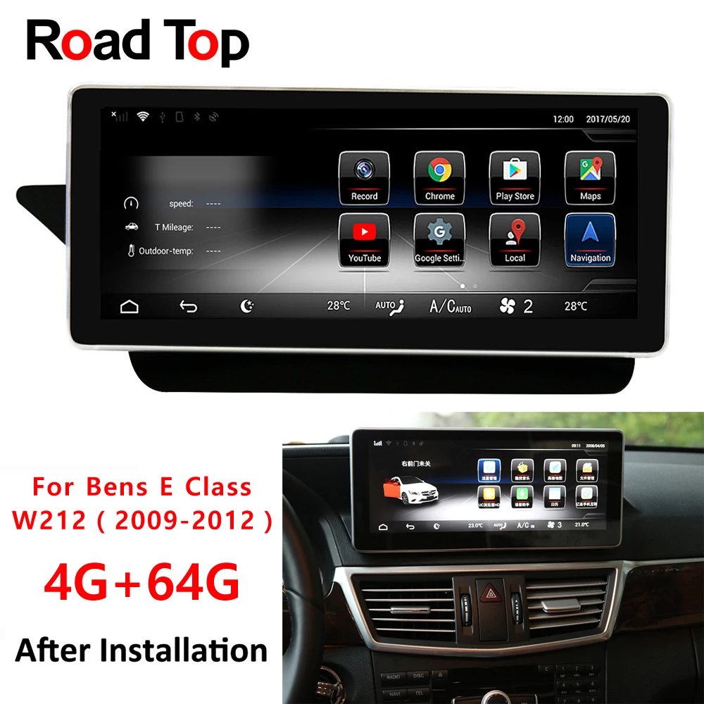 10.25" Android 8.1 Octa 8-Core RAM+ROM 4G+64G Car Radio Bluetooth GPS Navigation Head Unit Screen for Mercedes Benz E 2009-2012
10.25" Android 8.1 Octa 8-Core RAM+ROM 4G+64G Car Radio Bluetooth GPS Navigation Head Unit Screen for Mercedes Benz E 2009-2012