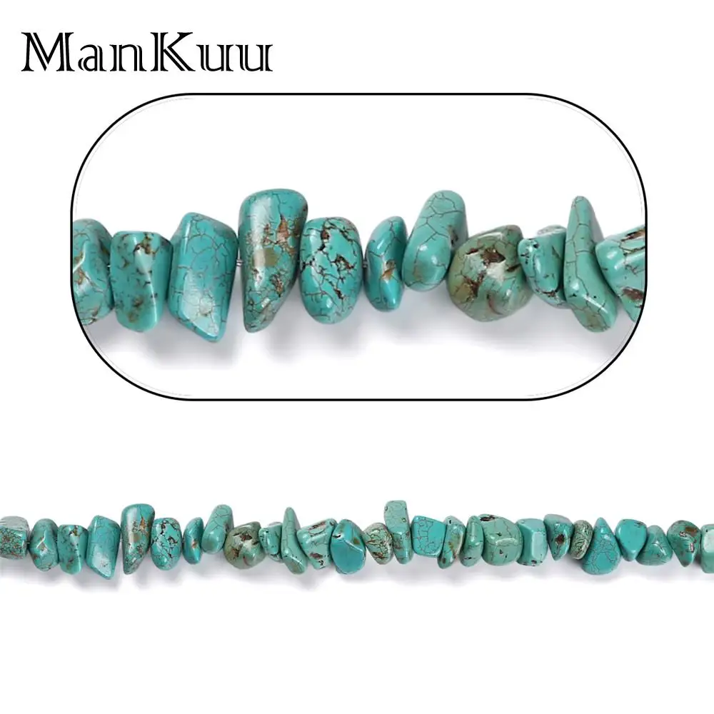 ManKuu 15-18mm AAA+ Natural Green Turquoises Chips Beads Full Strand Genuine Natural Stone Beads For Jewelry Making 40cm/Strand
ManKuu 15-18mm AAA+ Natural Green Turquoises Chips Beads Full Strand Genuine Natural Stone Beads For Jewelry Making 40cm/Strand