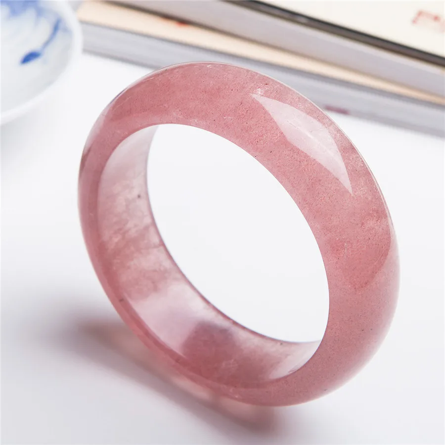 Natural Strawberry Quartz Round Charm Fashion Love Crystal Bracelets Bangles For Women Inner Diameter 57mm
Natural Strawberry Quartz Round Charm Fashion Love Crystal Bracelets Bangles For Women Inner Diameter 57mm