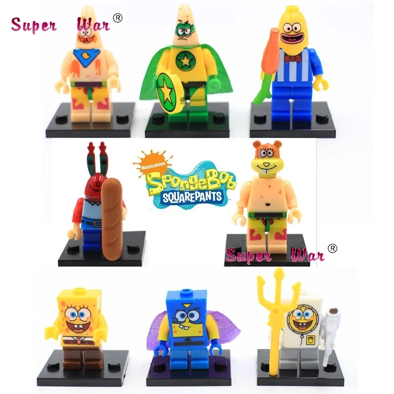 8pcs star wars super heroes marvel Spongebob Big Star Squarepants building blocks action model bricks toys for children
8pcs star wars super heroes marvel Spongebob Big Star Squarepants building blocks action model bricks toys for children