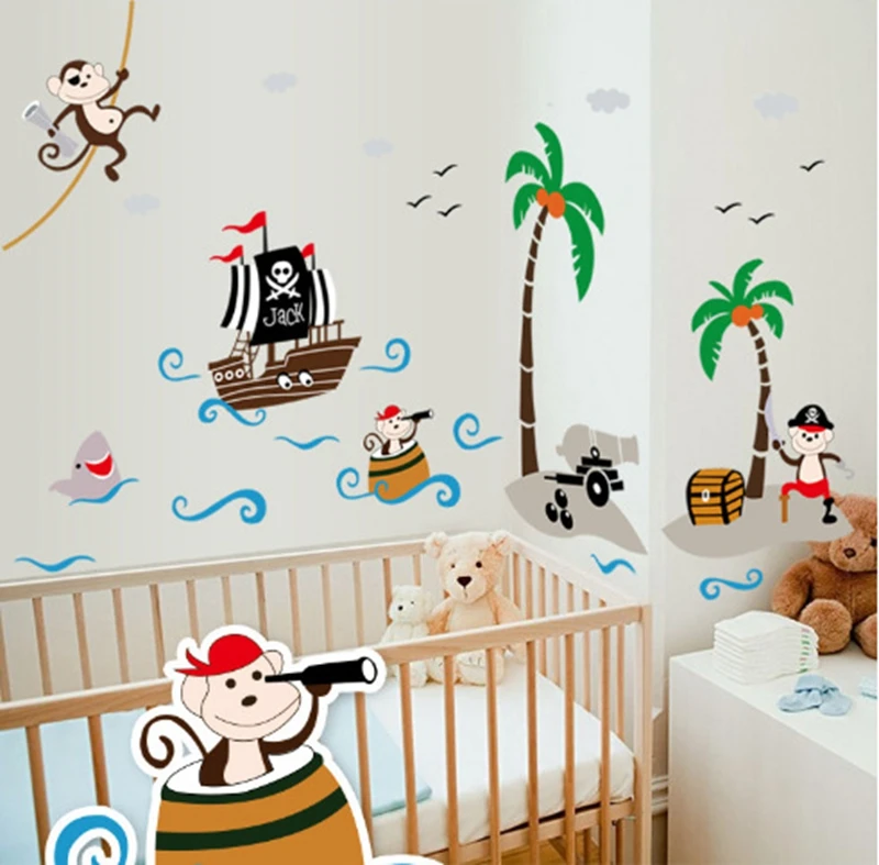 Pirate Pattern Lovely Animal in your Home DIY Wall Stickers Home Decor for Kids Room Nursery 60x90cm CP0599
Pirate Pattern Lovely Animal in your Home DIY Wall Stickers Home Decor for Kids Room Nursery 60x90cm CP0599