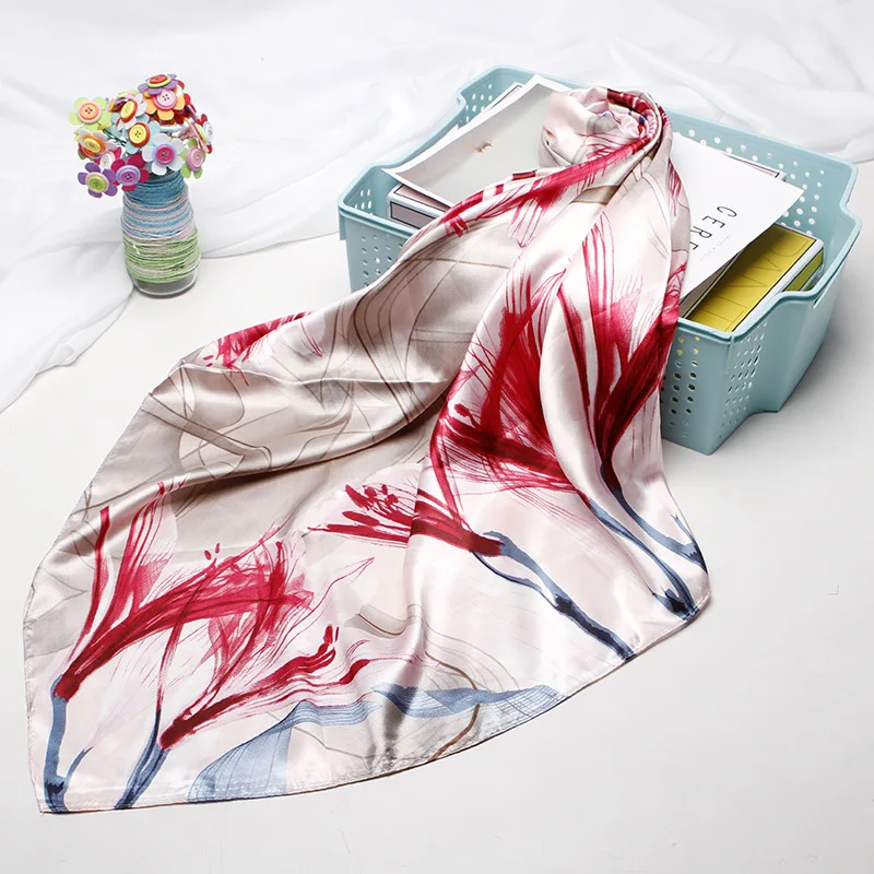 Luxury Brand Hair Scarf For Women Floral Print Silk Satin Hijab Scarfs 90cm*90cm Square Bandana Headband Scarves For Ladies 2019
Luxury Brand Hair Scarf For Women Floral Print Silk Satin Hijab Scarfs 90cm*90cm Square Bandana Headband Scarves For Ladies 2019