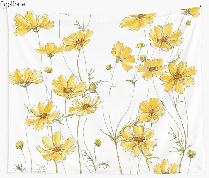 Yellow Cosmos Flowers Wall Tapestry Cover Beach Towel Throw Blanket Picnic Yoga Mat Home Decoration
Yellow Cosmos Flowers Wall Tapestry Cover Beach Towel Throw Blanket Picnic Yoga Mat Home Decoration