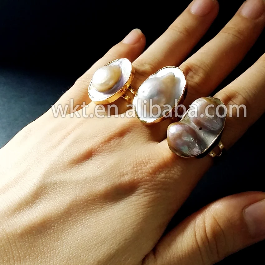 WT-R133 WKT New mother of pearl natural pearl rings, 24k gold color pearl shell ring for women gift ring
WT-R133 WKT New mother of pearl natural pearl rings, 24k gold color pearl shell ring for women gift ring
