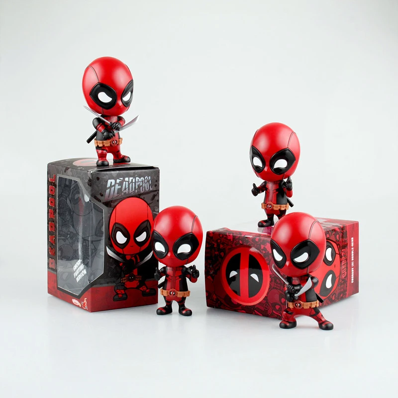 10cm Q Version Super Hero Deadpool Bobblehead Ornament With Weapon Action Figure Model Cute Doll Toy PVC collection For children
10cm Q Version Super Hero Deadpool Bobblehead Ornament With Weapon Action Figure Model Cute Doll Toy PVC collection For children