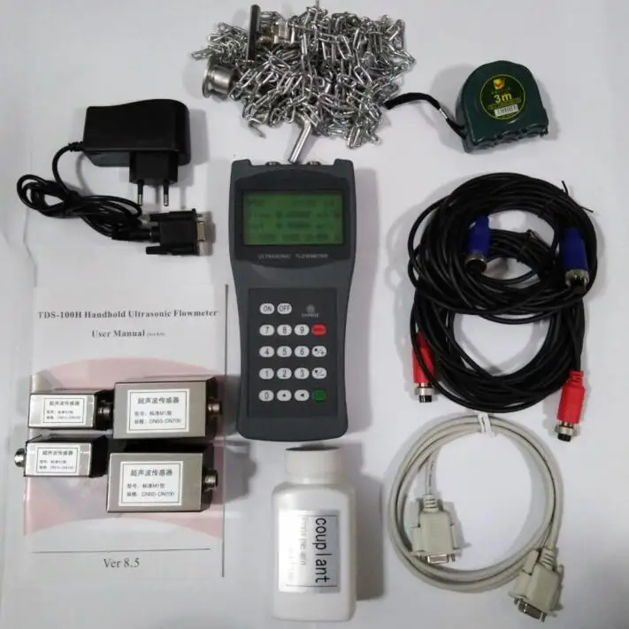 New Portable TDS-100H-M1+S1 Handheld Ultrasonic Flow Meter Flowmeter with Clamp on Sensor (DN15-700mm)
New Portable TDS-100H-M1+S1 Handheld Ultrasonic Flow Meter Flowmeter with Clamp on Sensor (DN15-700mm)