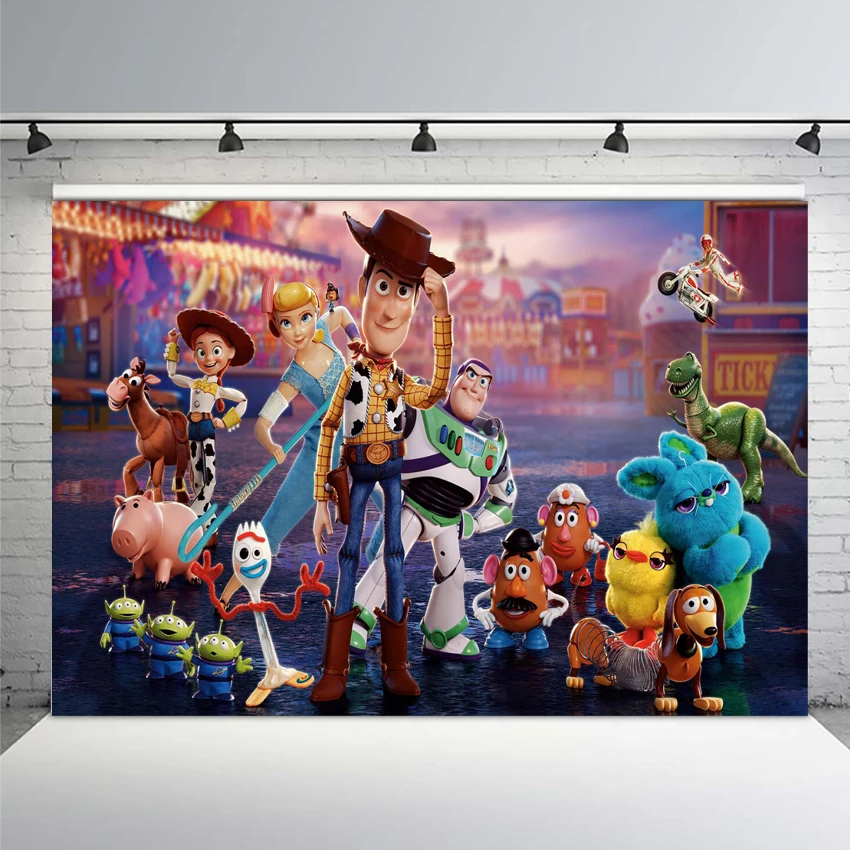 Photography Backdrops Cartoon Toy Story 4 Candy Children Birthday Party Studio Background Customize Backgrounds for Photo Studio 
Photography Backdrops Cartoon Toy Story 4 Candy Children Birthday Party Studio Background Customize Backgrounds for Photo Studio