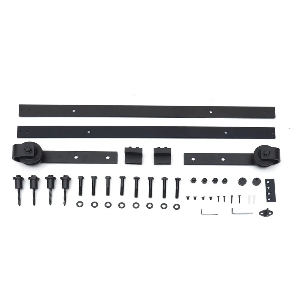 5FT Sliding Barn Door Wood Door Hanging Rail Type Multifunction Sliding Track Bear Max 90kgs Weight Easy to Installation Black
5FT Sliding Barn Door Wood Door Hanging Rail Type Multifunction Sliding Track Bear Max 90kgs Weight Easy to Installation Black