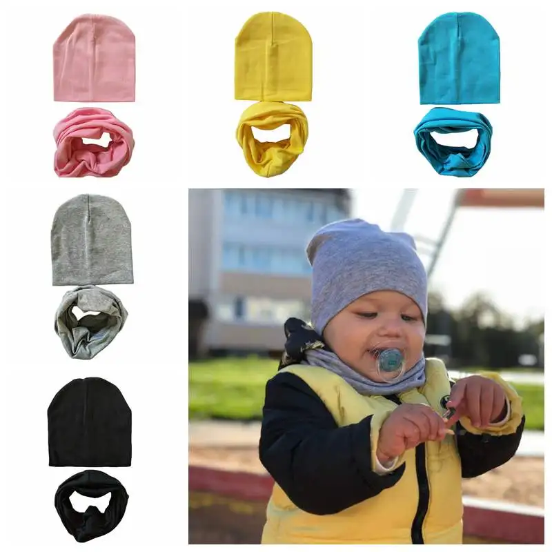 2Pcs/Set Spring Cotton Baby Hat Scarf Girls Boys Beanie Cap Solid Color Kids Hats Scarves O Ring Collar
2Pcs/Set Spring Cotton Baby Hat Scarf Girls Boys Beanie Cap Solid Color Kids Hats Scarves O Ring Collar