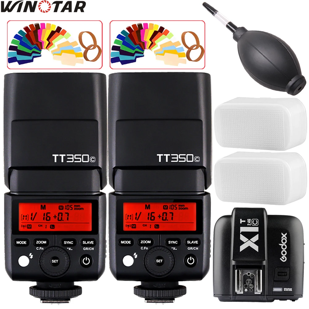 GODOX 2x TT350 TT350C 2.4G TTL GN36 Camera Flash Speedlite + X1T-C Trigger for Canon DSLR Camera 5D III/IV 80D 70D 760D 750D
GODOX 2x TT350 TT350C 2.4G TTL GN36 Camera Flash Speedlite + X1T-C Trigger for Canon DSLR Camera 5D III/IV 80D 70D 760D 750D