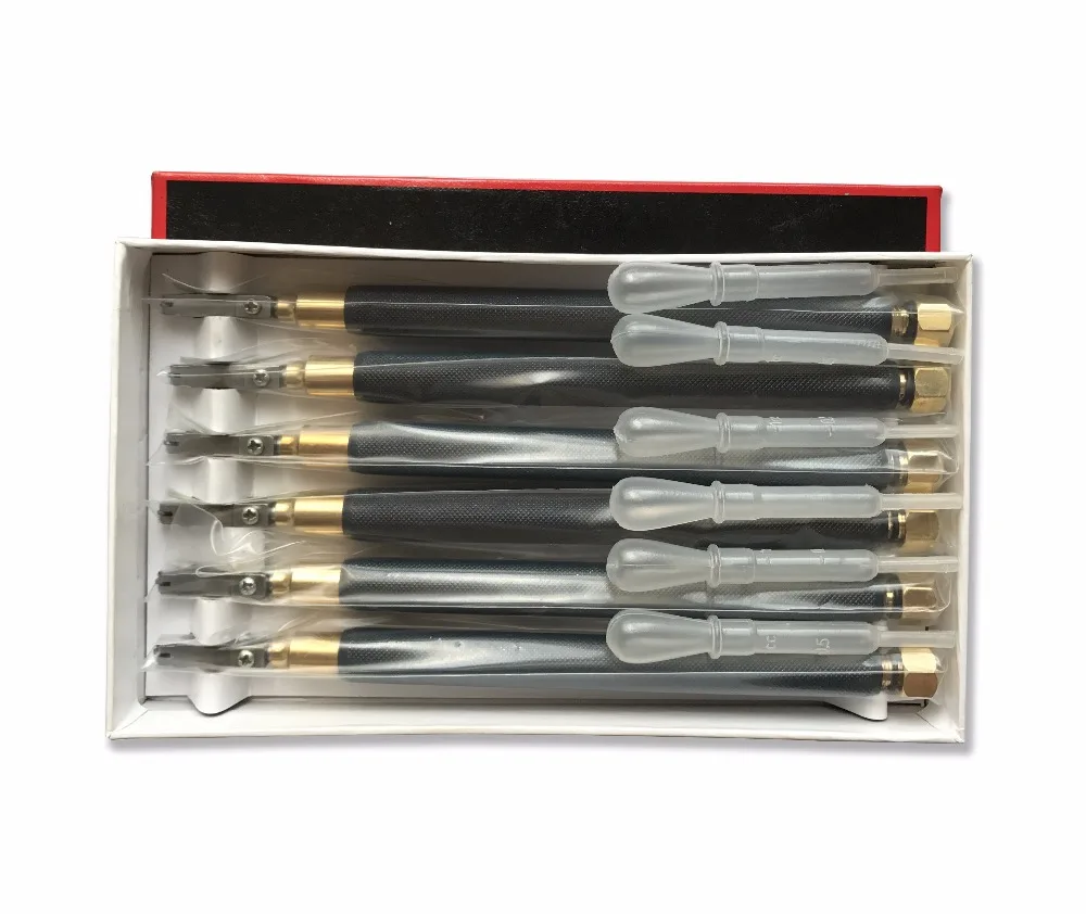

6pcs/pack TC-10 Glass cutter POGUT toyo type with narrow cutter head metal handle for shape glass cutting