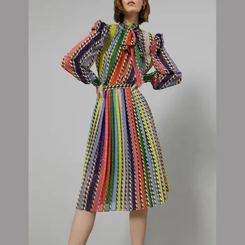 Women Dress 2019 High Quality Runway Bow Neck Long Sleeve Printed Color Block Casual Dresses NP0703A
Women Dress 2019 High Quality Runway Bow Neck Long Sleeve Printed Color Block Casual Dresses NP0703A