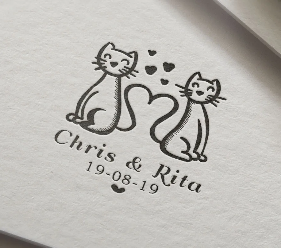 40mm Personalized Wedding custom stamp self inking two lovely Cat Invitation favor seal address circle square available
40mm Personalized Wedding custom stamp self inking two lovely Cat Invitation favor seal address circle square available