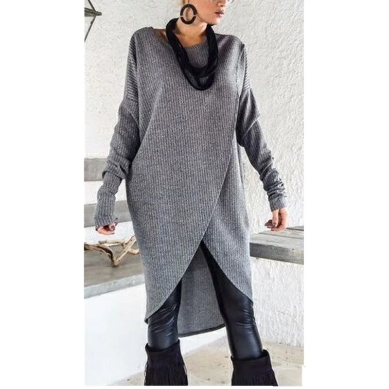 Women Lady Casual Warm Jumper Sweater Dress Vestido Sexy Long Sleeve Pulover Baggy Tops Blouse Autumn Winter Loose Daily Brief
Women Lady Casual Warm Jumper Sweater Dress Vestido Sexy Long Sleeve Pulover Baggy Tops Blouse Autumn Winter Loose Daily Brief