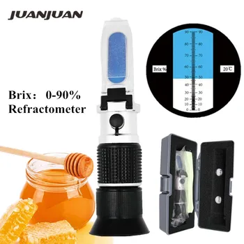 0-90% Brix Handheld Refractometer with Box ATC sugar Optical Instruments Fruit Sauce Meter 20%Off
0-90% Brix Handheld Refractometer with Box ATC sugar Optical Instruments Fruit Sauce Meter 20%Off
