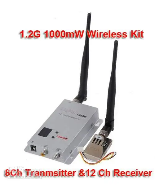 FPV 1.2G/1.3G 1000mW 4Channel Wireless Tranmsitter and 12 Channel Receiver Professional Kit
FPV 1.2G/1.3G 1000mW 4Channel Wireless Tranmsitter and 12 Channel Receiver Professional Kit