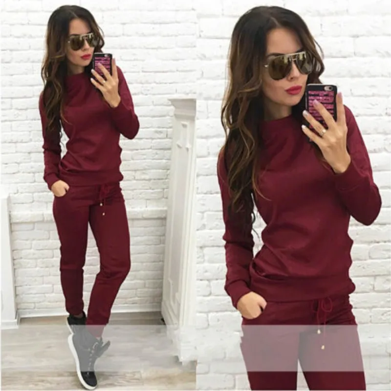 Two Pieces New Women Slim Tracksuit Hoodies Long Sleeve Pullover Sweatshirt High Waist Lace-up Causal Solid Pants Sets Suit
Two Pieces New Women Slim Tracksuit Hoodies Long Sleeve Pullover Sweatshirt High Waist Lace-up Causal Solid Pants Sets Suit