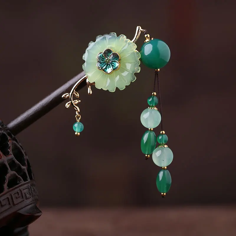 fashion vintage Pendant green beaded Japanese kimono hairpin hanfu hair accessories pan head tools
fashion vintage Pendant green beaded Japanese kimono hairpin hanfu hair accessories pan head tools