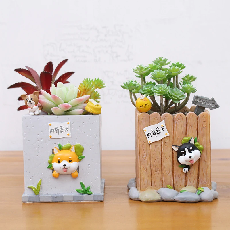 1pc Flowerpot Lovely Cartoon Puppy Resin Flower Pot Succulent Plants Pot Bonsai Planter Home Garden Decor Huskies Corgi Akita
1pc Flowerpot Lovely Cartoon Puppy Resin Flower Pot Succulent Plants Pot Bonsai Planter Home Garden Decor Huskies Corgi Akita