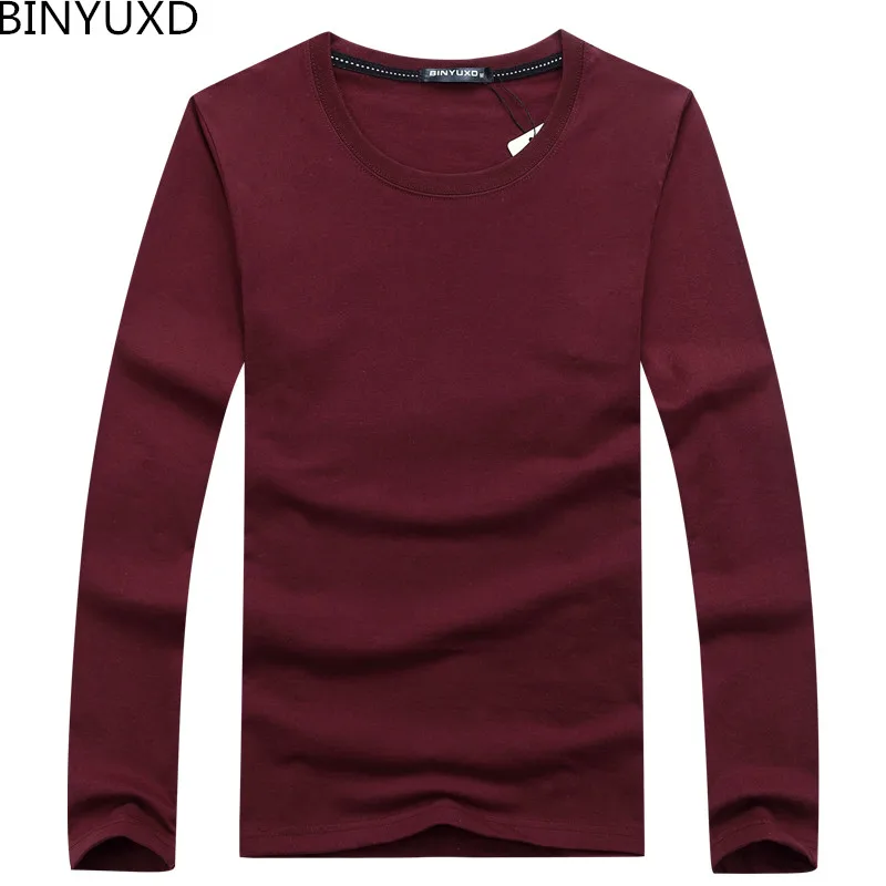 BINYUXD Brand cotton Solid color t shirt New 2016 Autumn and winter man T-shirt fashion long sleeved casual o-neck t shirt M-6XL
BINYUXD Brand cotton Solid color t shirt New 2016 Autumn and winter man T-shirt fashion long sleeved casual o-neck t shirt M-6XL