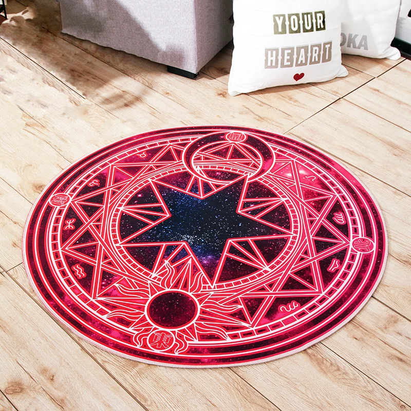 Mysterious Magic Array Round Mat Rugs and Carpet Five Star Yoga Mat Bedroom Living Room Carpet Creative Home Decoration
Mysterious Magic Array Round Mat Rugs and Carpet Five Star Yoga Mat Bedroom Living Room Carpet Creative Home Decoration