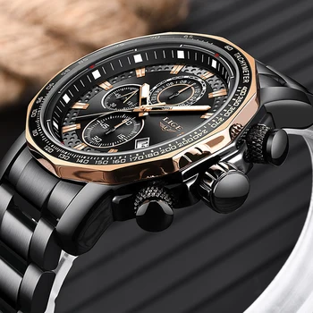 LIGE Watch Men Luxury Chronograph Stainless Steel Large Dial Quartz Mens Watches Casual Sport Waterproof Watch Relogio Masculino
LIGE Watch Men Luxury Chronograph Stainless Steel Large Dial Quartz Mens Watches Casual Sport Waterproof Watch Relogio Masculino