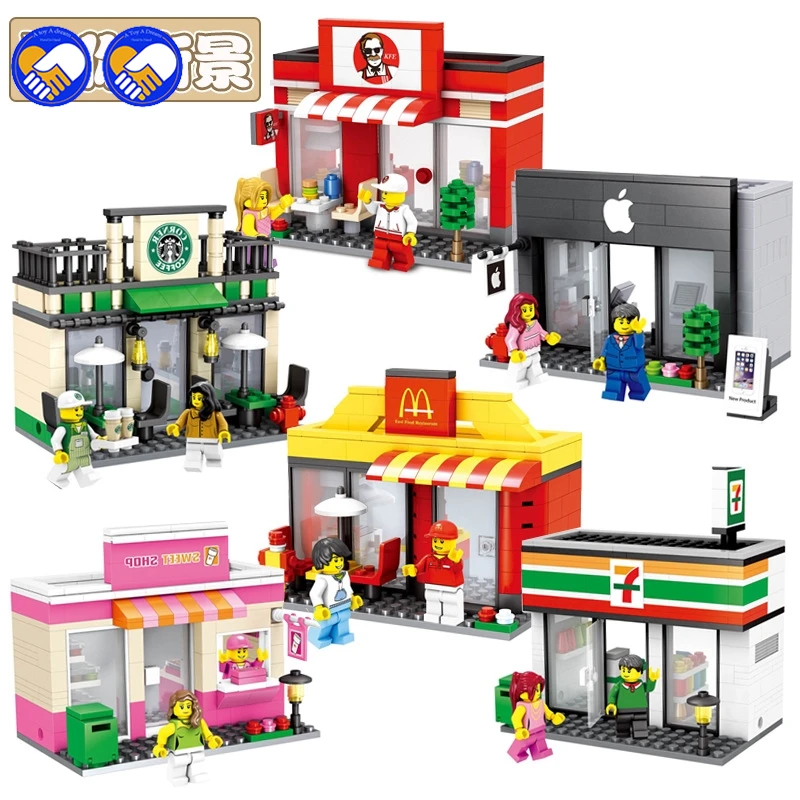 A toy A dream City Mini Series Quality Apple and McDonalds Shop Model Building Blocks Kids Toys 6409-6411
A toy A dream City Mini Series Quality Apple and McDonalds Shop Model Building Blocks Kids Toys 6409-6411