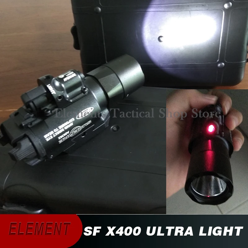 Element SF X400 CREE Ouput LED Tactical Weapon Flash Light With Red Laser Sight EX 367
Element SF X400 CREE Ouput LED Tactical Weapon Flash Light With Red Laser Sight EX 367