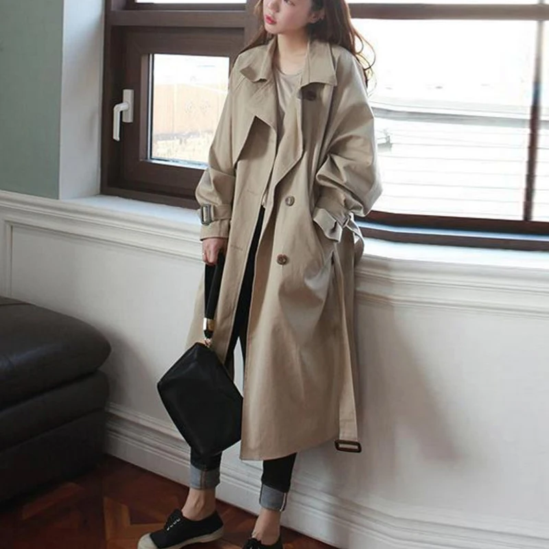 trench coat female 2019 spring autumn Korean loose Raglan sleeves double-breasted side-split belt overcoat femme A244
trench coat female 2019 spring autumn Korean loose Raglan sleeves double-breasted side-split belt overcoat femme A244