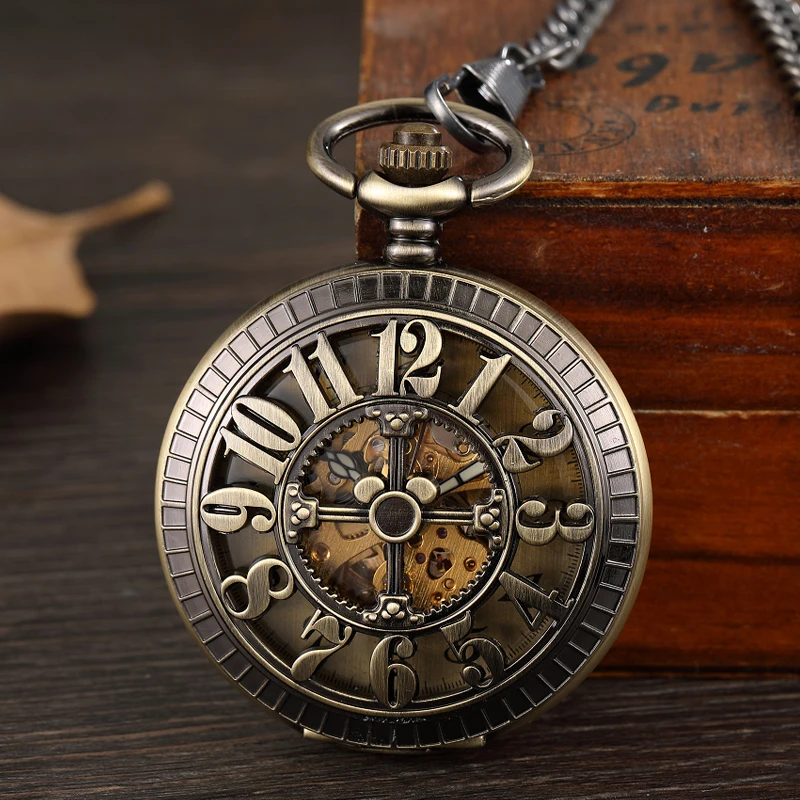 Retro Bronze Hollow Quartz 12 Number Dial Mechanical Pocket Watch Waist Chain Steampunk Classical Mens Women Clock Pocket Watch
Retro Bronze Hollow Quartz 12 Number Dial Mechanical Pocket Watch Waist Chain Steampunk Classical Mens Women Clock Pocket Watch