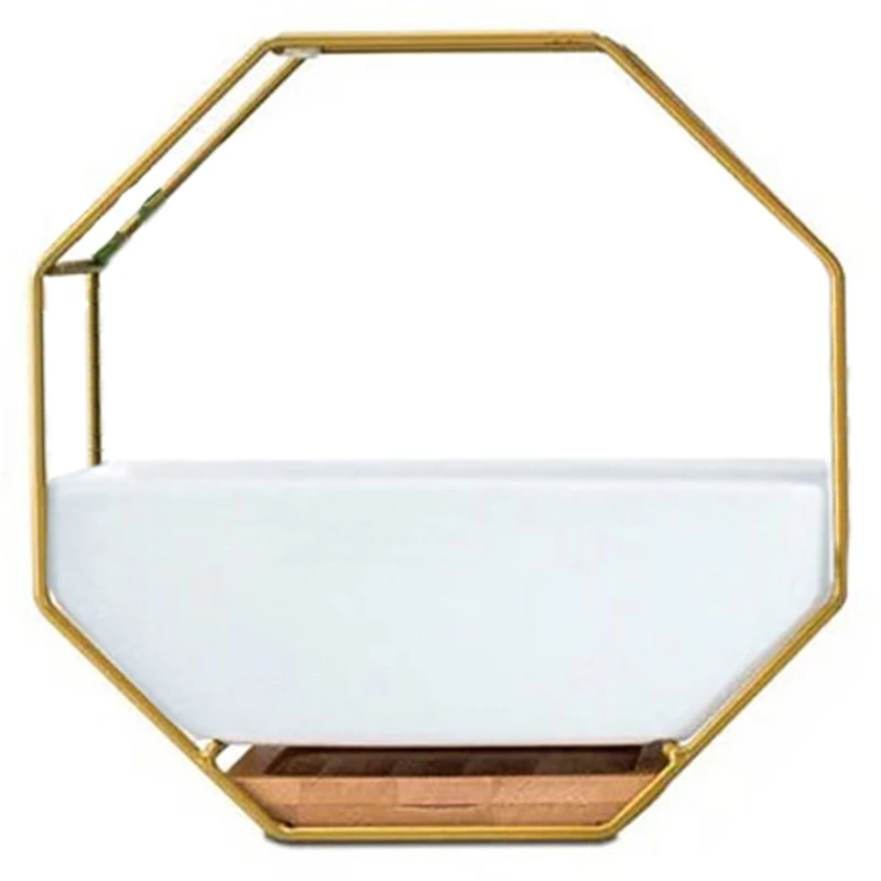 ABFP Minimalist Octagonal Geometric Wall Hanging Table Succulents Ceramic Flower Pot Bamboo Tray Iron Frame Set Crafts Gifts
ABFP Minimalist Octagonal Geometric Wall Hanging Table Succulents Ceramic Flower Pot Bamboo Tray Iron Frame Set Crafts Gifts