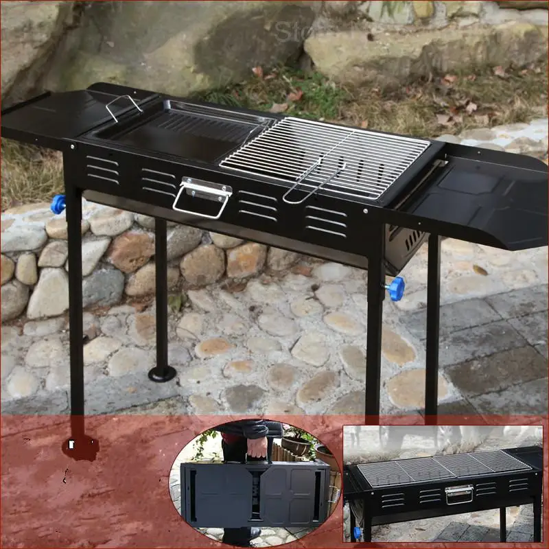 Thicken large grill outdoor charcoal portable barbecue home barbecue tools more than 5 people complete set
Thicken large grill outdoor charcoal portable barbecue home barbecue tools more than 5 people complete set