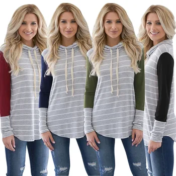 New spring and autumn popular fashion personality round neck striped straight casual stitching female jacket
New spring and autumn popular fashion personality round neck striped straight casual stitching female jacket
