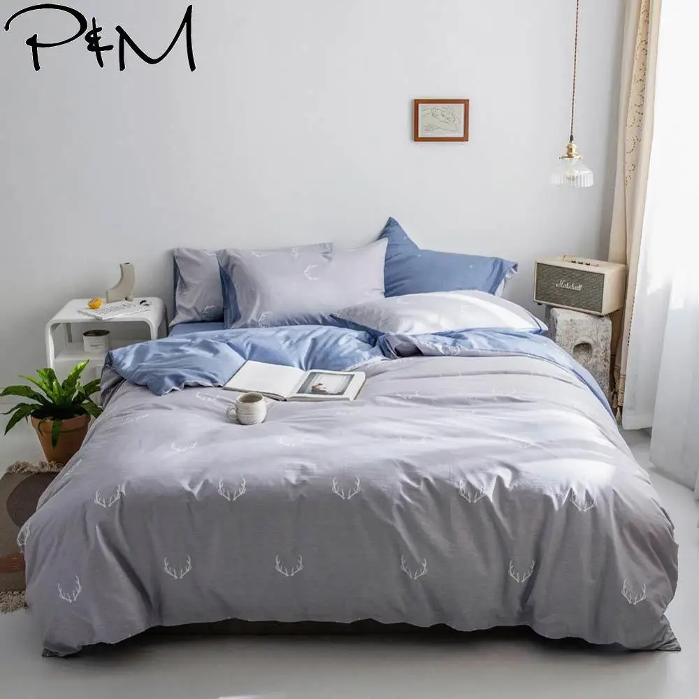 2019 Grey Deer Print INS Twin Queen King Size Flat Sheet Fitted Sheet Duvet Cover Set Soft Cotton Bedding Set
2019 Grey Deer Print INS Twin Queen King Size Flat Sheet Fitted Sheet Duvet Cover Set Soft Cotton Bedding Set