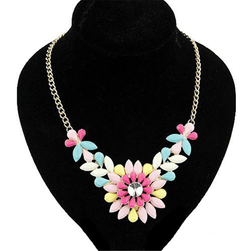 Popular Ma'am Women Ladies Alloy Resin Flower Leaf Necklace Candy Temperament Short Necklace Jewelry 0660
Popular Ma'am Women Ladies Alloy Resin Flower Leaf Necklace Candy Temperament Short Necklace Jewelry 0660