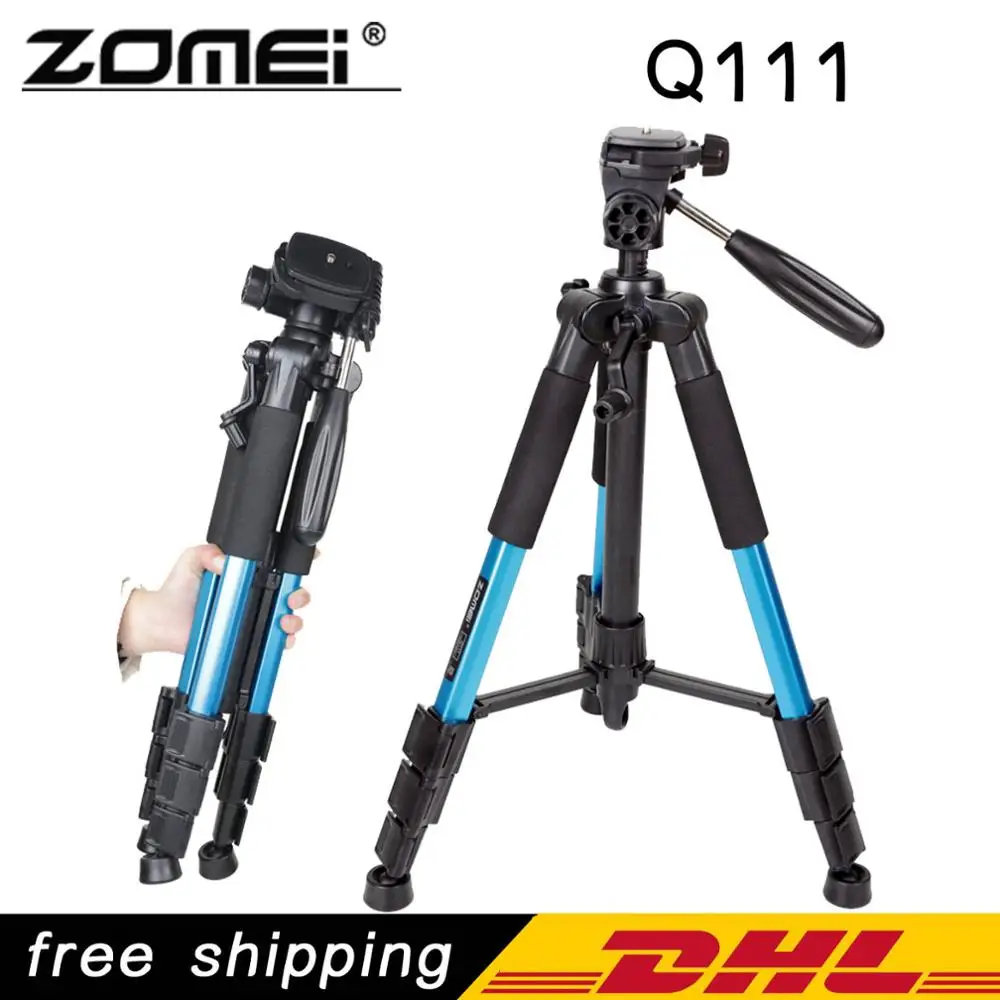 

ZOMEI Q111 Professional Portable Travel Aluminum Camera Tripod&Pan Head for SLR DSLR Digital Camera Three color