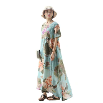 Summer Maxi Dresses Women Short Sleeve Long Dress Bohemian Floral Shirt Dress Vintage Robe Jurken Sommer Kleid
Summer Maxi Dresses Women Short Sleeve Long Dress Bohemian Floral Shirt Dress Vintage Robe Jurken Sommer Kleid