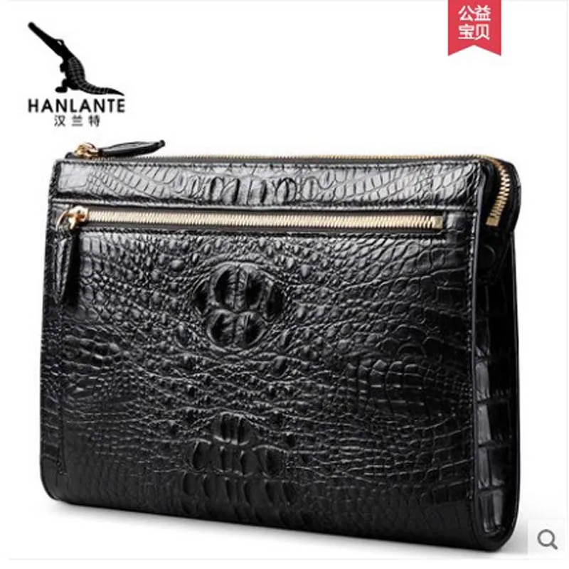 hanlante New crocodile leather handbag zipper bag for men leather large capacity clutch business handbag
hanlante New crocodile leather handbag zipper bag for men leather large capacity clutch business handbag