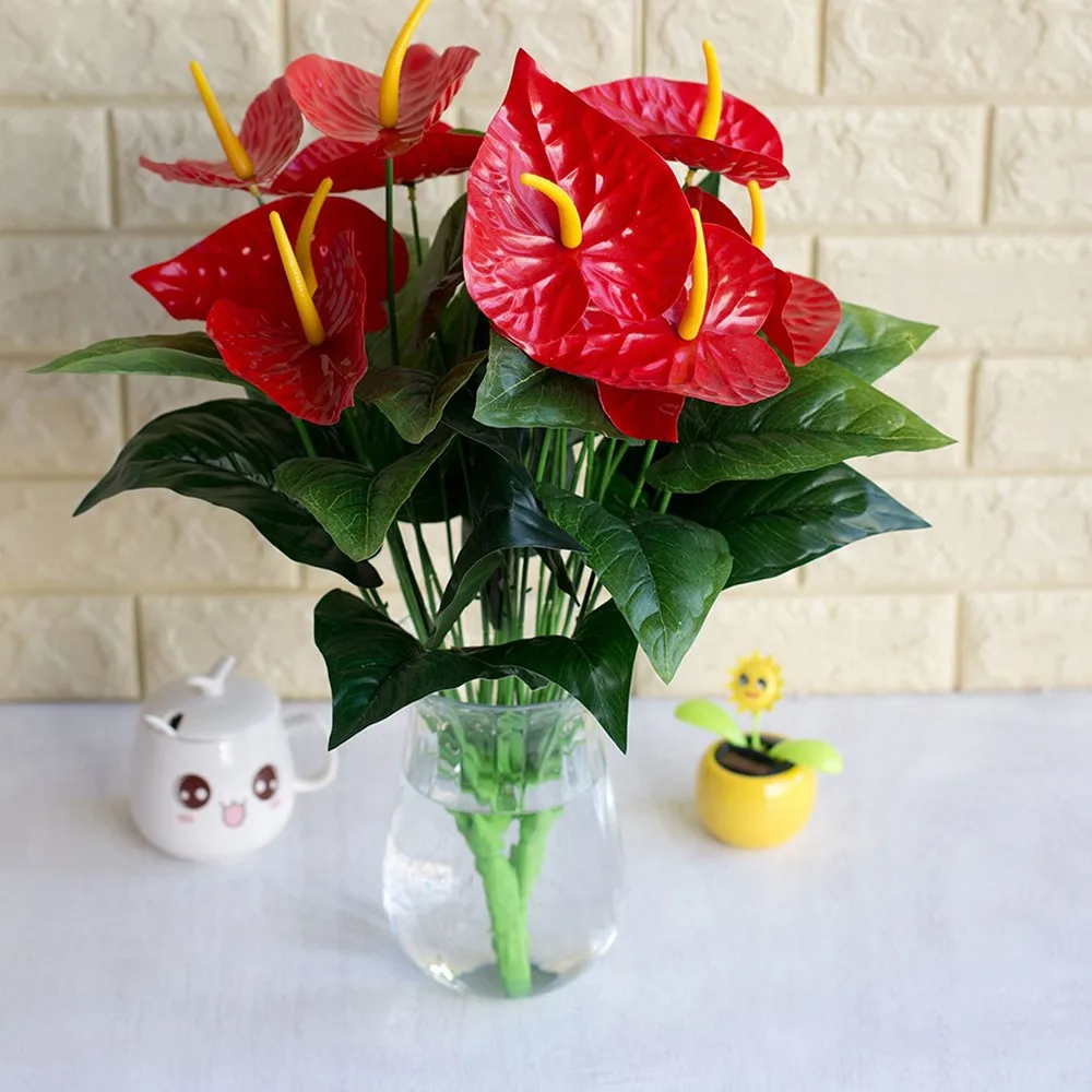 18 Heads Anthurium Fake Flower Artificial Flowers Bouquet DIY Home Plant for Wedding Party Festival Home Decoration
18 Heads Anthurium Fake Flower Artificial Flowers Bouquet DIY Home Plant for Wedding Party Festival Home Decoration