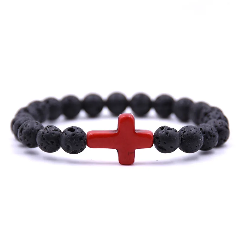 HYHONEY Couple jewelry Black Lava Natural Stone Bracelet men Fashion Cross Charms Bracelets For Women Men Jewelry pulseiras
HYHONEY Couple jewelry Black Lava Natural Stone Bracelet men Fashion Cross Charms Bracelets For Women Men Jewelry pulseiras